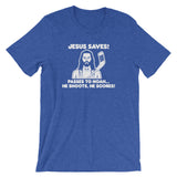 Jesus Saves Hockey T-Shirt (Unisex)