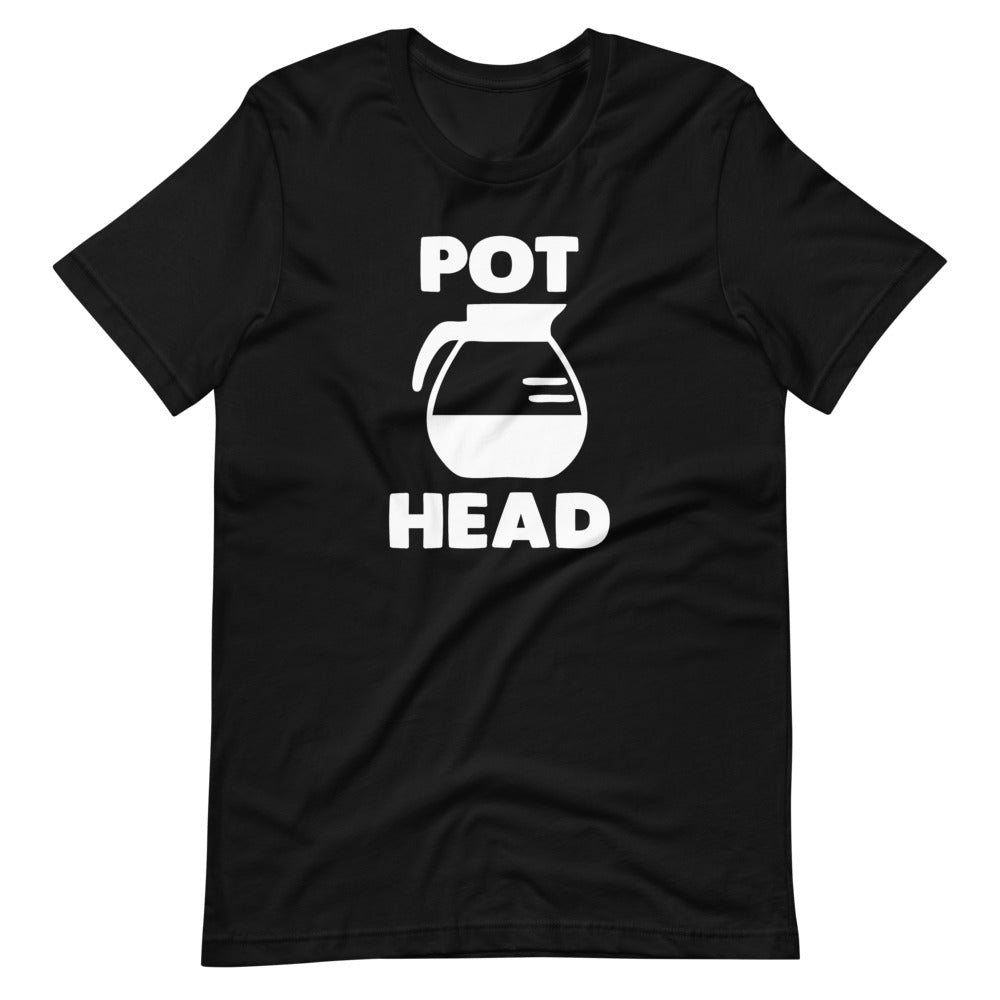 Pot Head (Coffee) T-Shirt (Unisex) Black / 2XL