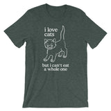 I Love Cats But I Can't Eat A Whole One T-Shirt (Unisex)