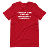 Your Idea Of Me Is Not My Responsibility To Live Up To T-Shirt (Unisex)