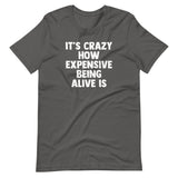 It's Crazy How Expensive Being Alive Is T-Shirt (Unisex)