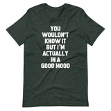 You Wouldn't Know It But I'm Actually In A Good Mood T-Shirt (Unisex)