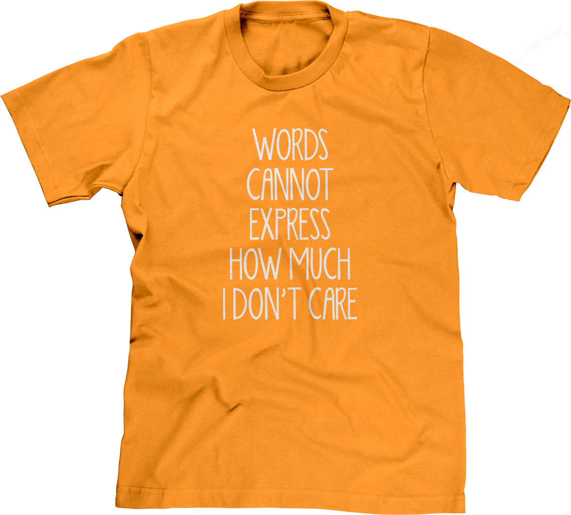 Words Cannot Express How Much I Don't Care T-Shirt (Unisex)