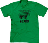 #1 Threat To America (Bears) T-Shirt