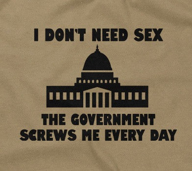 I Don't Need Sex, The Government Screws Me Hoodie