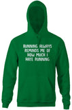 Running Always Reminds Me Of How Much I Hate Running Hoodie