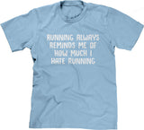 Running Always Reminds Me Of How Much I Hate Running T-Shirt