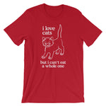 I Love Cats But I Can't Eat A Whole One T-Shirt (Unisex)