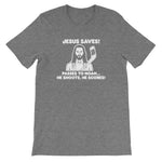 Jesus Saves Hockey T-Shirt (Unisex)