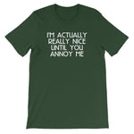 I'm Actually Really Nice Until You Annoy Me T-Shirt (Unisex)