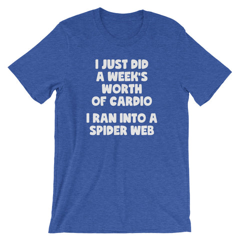 I Just Did A Week's Worth Of Cardio (I Ran Into A Spider Web) T-Shirt (Unisex)