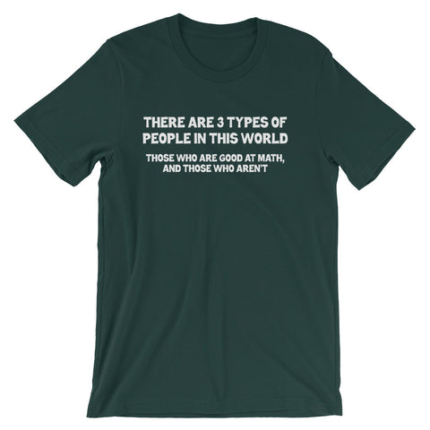 There Are 3 Types Of People (Math) T-Shirt (Unisex)