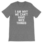 I Am Why We Can't Have Nice Things T-Shirt (Unisex)