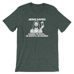 Jesus Saves Hockey T-Shirt (Unisex)