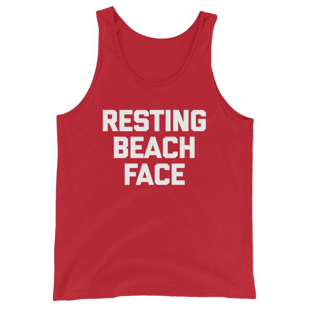 Resting Beach Face Tank Top (Unisex)