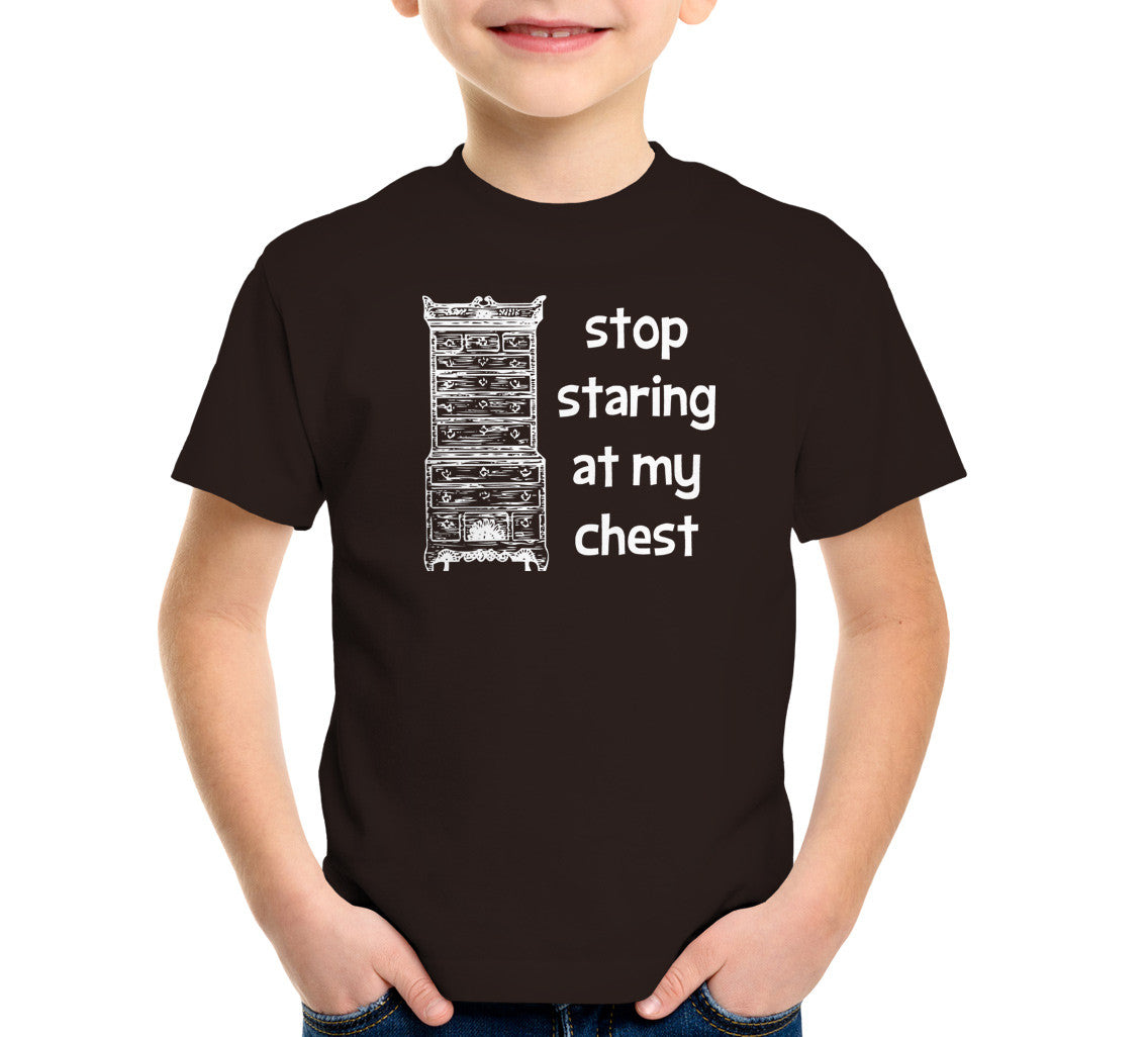 Stop Staring At My Chest T-Shirt