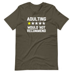 Adulting (One Star, Would Not Recommend) T-Shirt (Unisex)