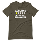 Adulting (One Star, Would Not Recommend) T-Shirt (Unisex)