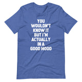 You Wouldn't Know It But I'm Actually In A Good Mood T-Shirt (Unisex)