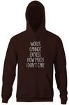 Words Cannot Express How Much I Don't Care Hoodie