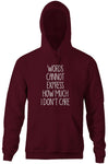 Words Cannot Express How Much I Don't Care Hoodie