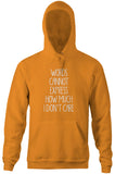 Words Cannot Express How Much I Don't Care Hoodie
