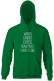 Words Cannot Express How Much I Don't Care Hoodie