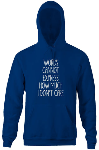 Words Cannot Express How Much I Don't Care Hoodie